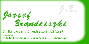 jozsef brandeiszki business card